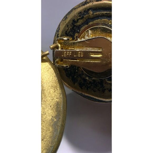 Vintage Jeff Lieb Runway Designer Signed Unique Clip Earrings One of a Kind - Picture 9 of 9